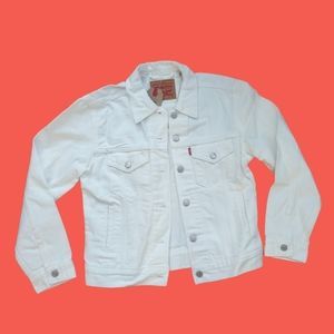 Levi's Exboyfriend Trucker Denim Jacket - white studded